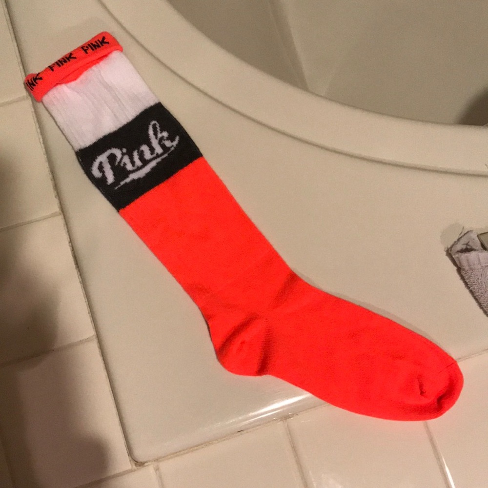 high risen socks. from pink. worn once!!